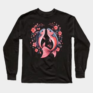 Salmon Couple Valentine Long Sleeve T-Shirt